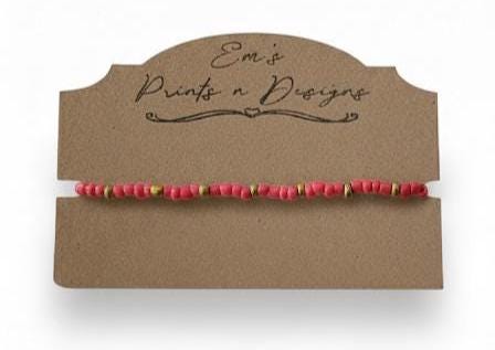 Handmade Stretch Elastic Seed Bead Bracelet