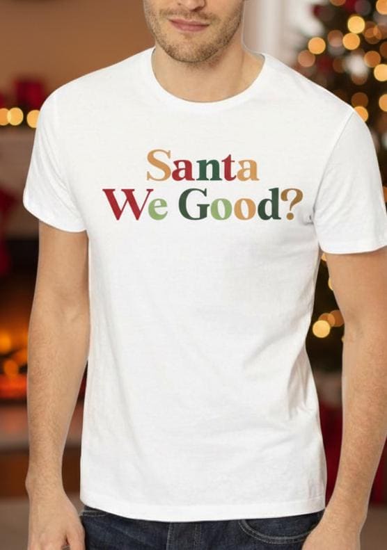 Humerous Christmas Santa T-Shirt, Various Sizes