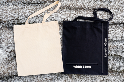 Canvas "Good Vibes Only" Shopping Tote Bag - Choice of Colour