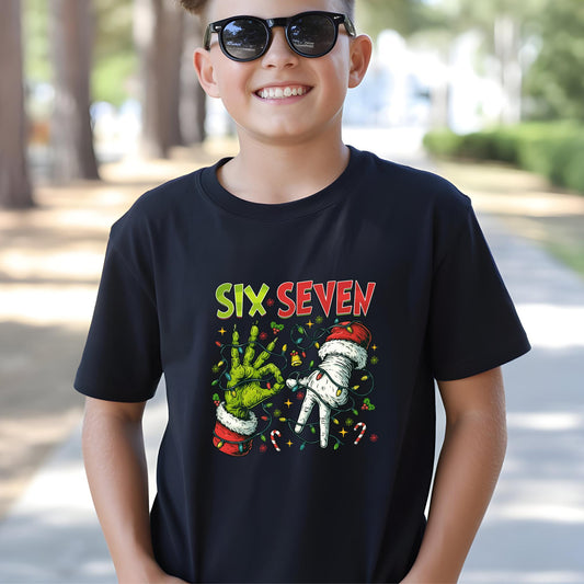 Trending Christmas Six Seven 6 7 Teens T-Shirt, Various Sizes and colours