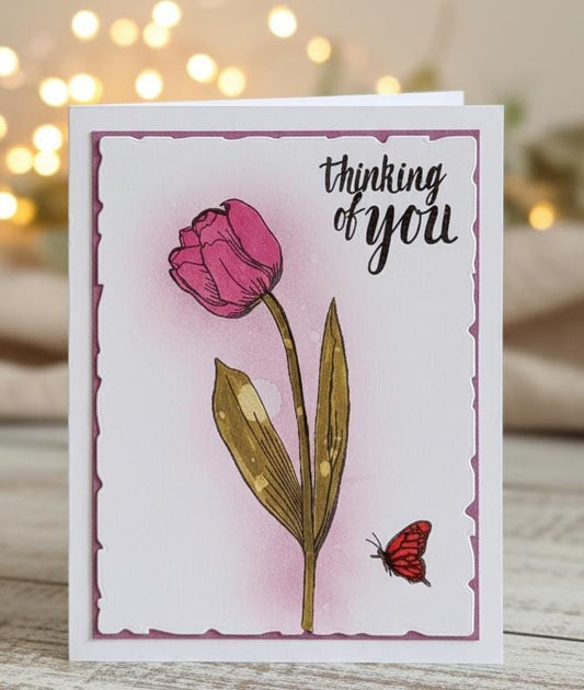 Handmade "Thinking of You" Sympathy Card
