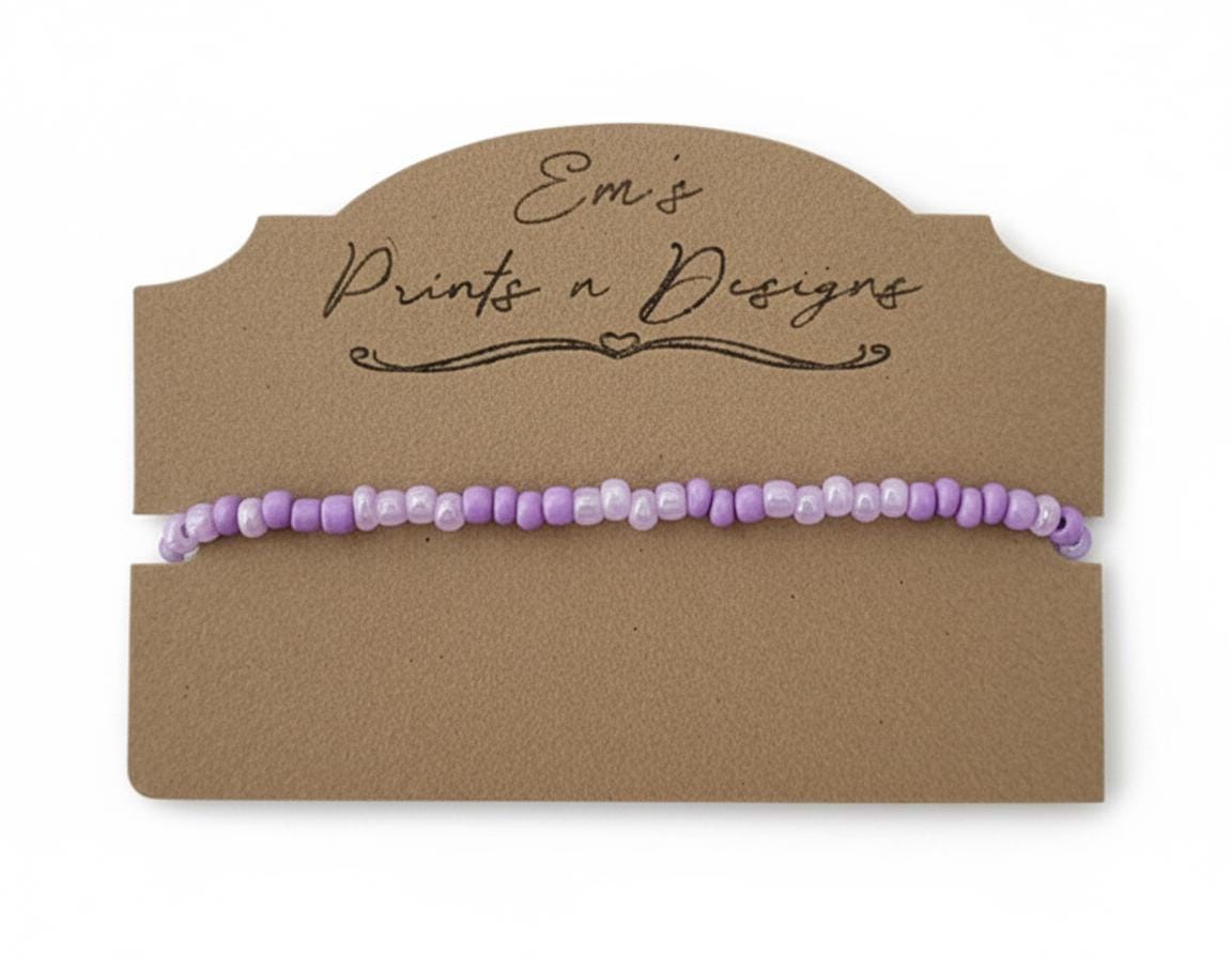 Handmade Stretch Elastic Seed Bead Bracelet