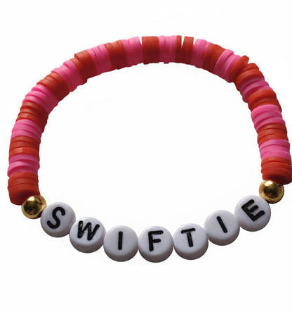 Stretch Elastic 'Swiftie' Clay Bead Bracelet