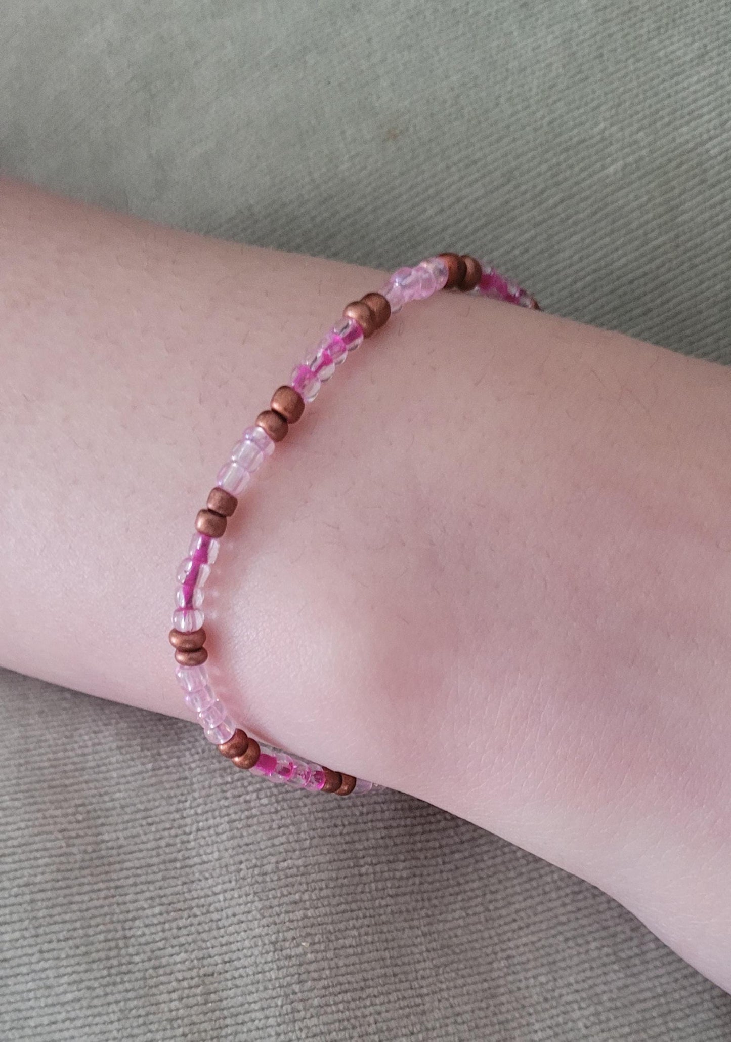 Handmade Stretch Elastic Seed Bead Bracelet
