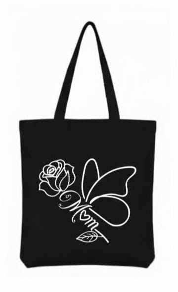 Canvas "Mom" Shopping Tote Bag - Choose your colour