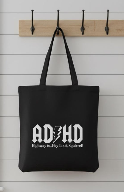 Canvas "ADHD" Shopping Tote Bag - Choose your colour