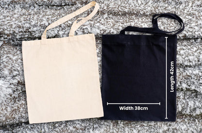 Canvas Christmas Shopping Tote Bag