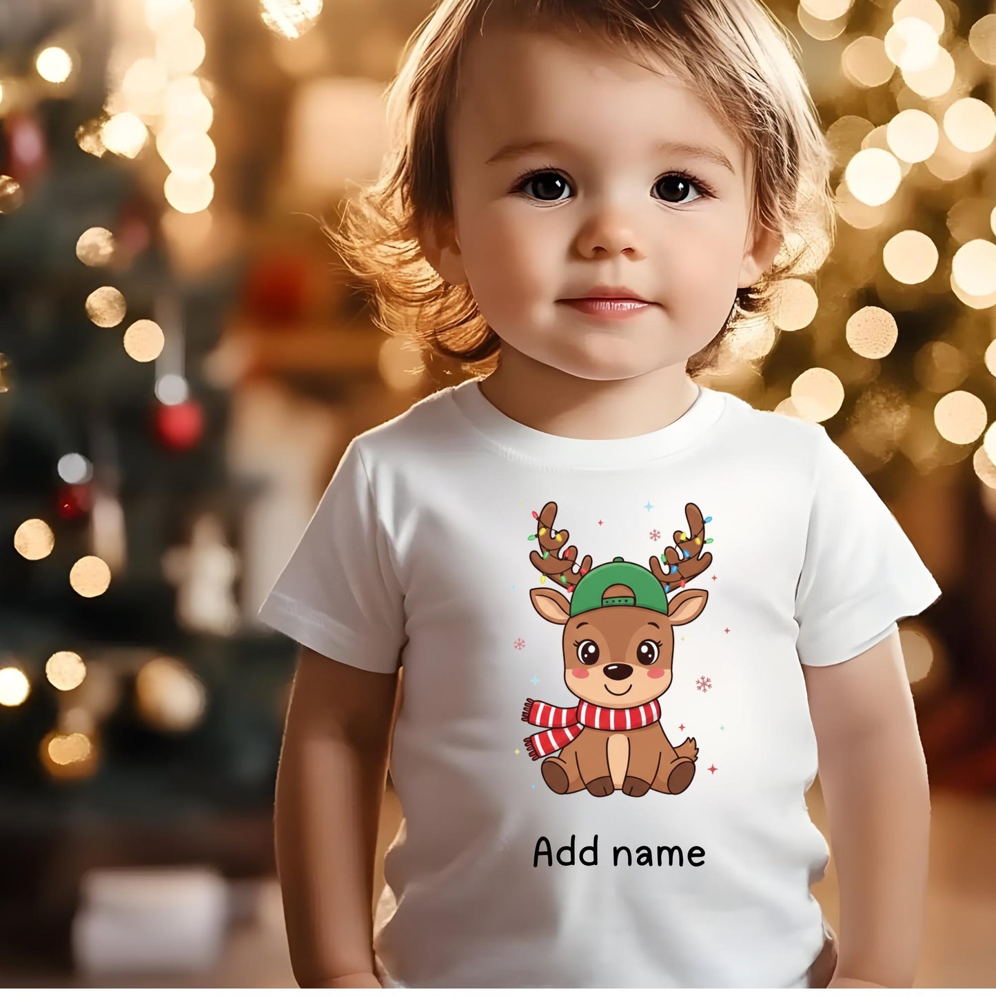 Cute Kids Christmas Reindeer T-Shirt - Various sizes
