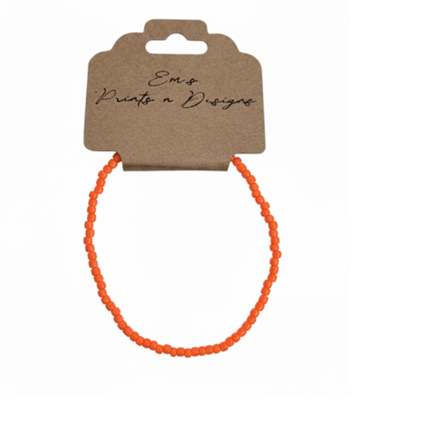 Handmade Stretch Elastic Seed Bead Bracelet - Choose Colour