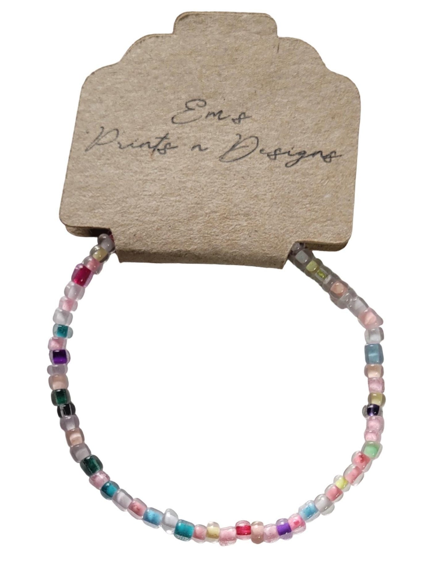 Handmade Stretch Elastic Seed Bead Bracelet