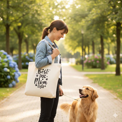 Canvas Dog Lover Shopping Tote Bag - Choose your colour