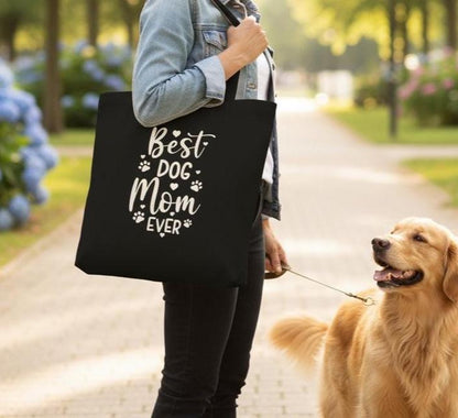 Canvas Dog Lover Shopping Tote Bag - Choose your colour