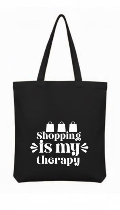 Canvas Shopping/Therapy Tote Bag - Choose colour