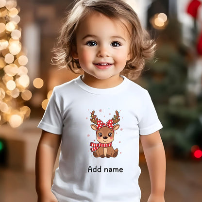 Cute Kids Christmas Reindeer T-Shirt - Various sizes