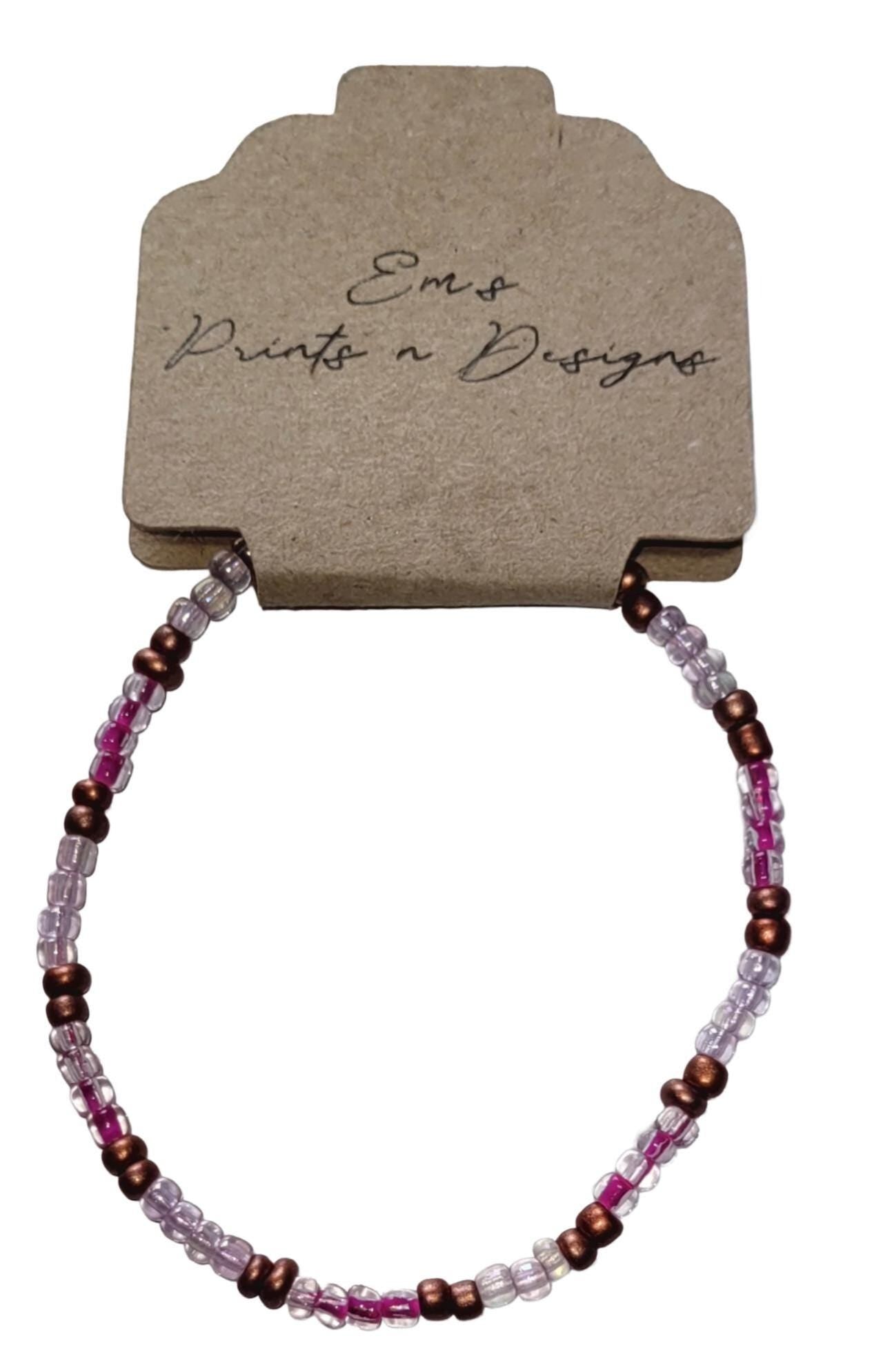 Handmade Stretch Elastic Seed Bead Bracelet