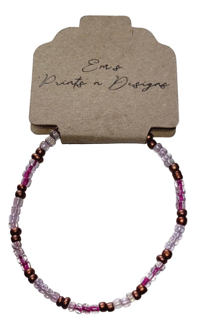 Handmade Stretch Elastic Seed Bead Bracelet