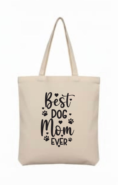Canvas Dog Lover Shopping Tote Bag - Choose your colour